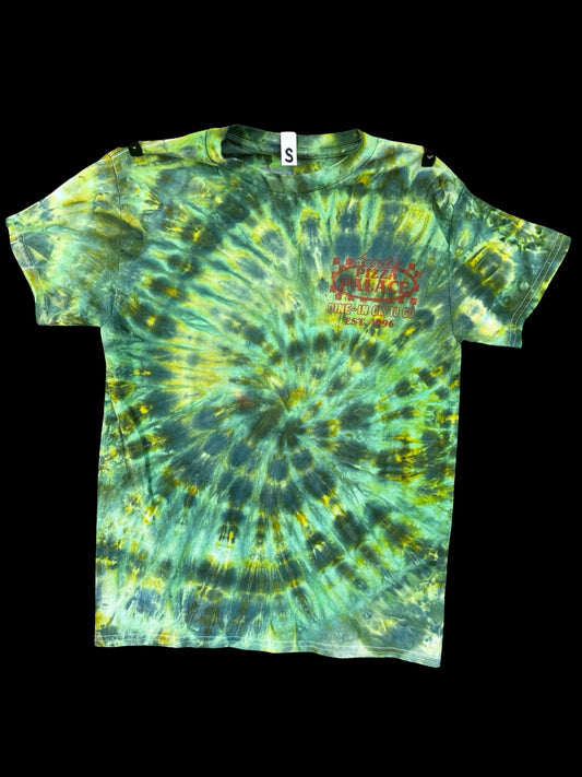 S Up- Cycled Screen Peint Tee Ice Dye